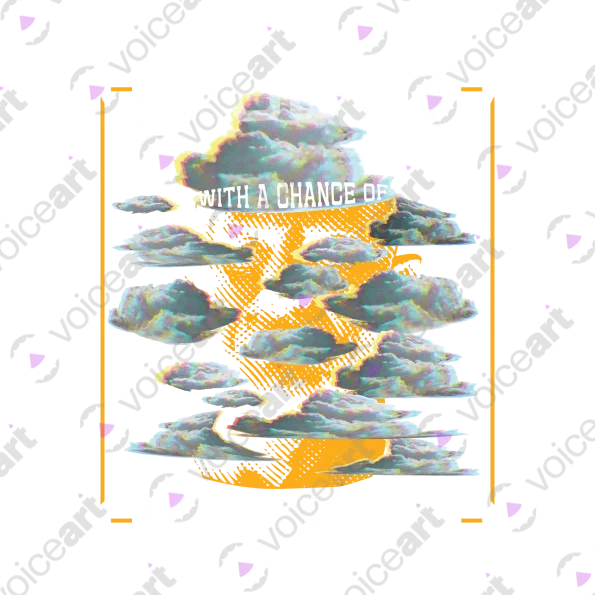 Black watermark Your ’Cloudy With a Chance of No Brain’ design VOICEART