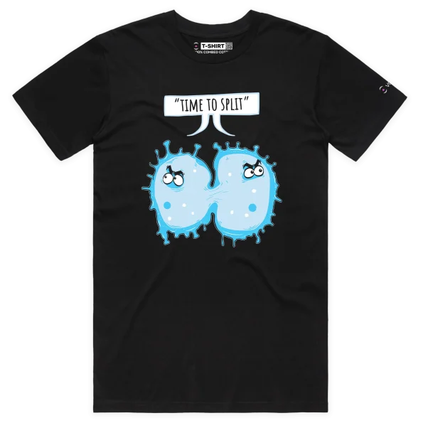 Black Male Amoeba realization it’s ‘Time to split’ t-shirt design VOICEART