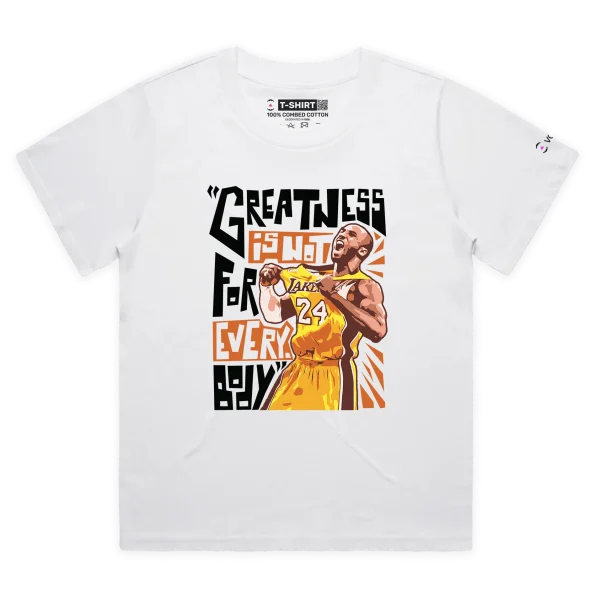 White Female Loose Basketball Legend Kobe Bryant Famous Quote T-shirt design VOICEART