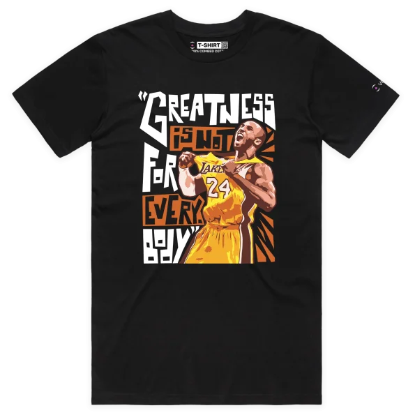 Black Male Basketball Legend Kobe Bryant Famous Quote T-shirt design VOICEART