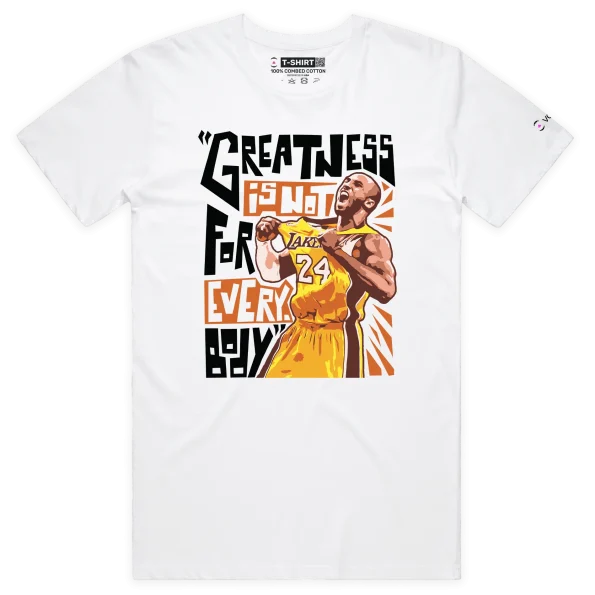 White Male Basketball Legend Kobe Bryant Famous Quote T-shirt design VOICEART