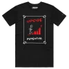 Black Male Figure Climbing Steps with ‘Upside Potential’ T-shirt design VOICEART