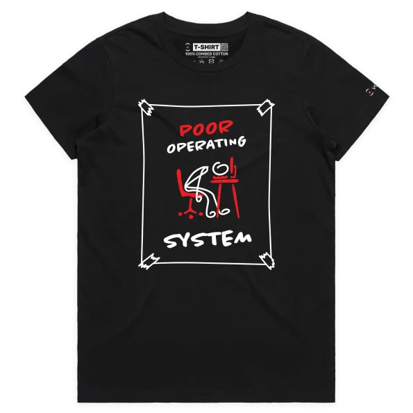 Black Female Poor Operating System T-shirt design VOICEART