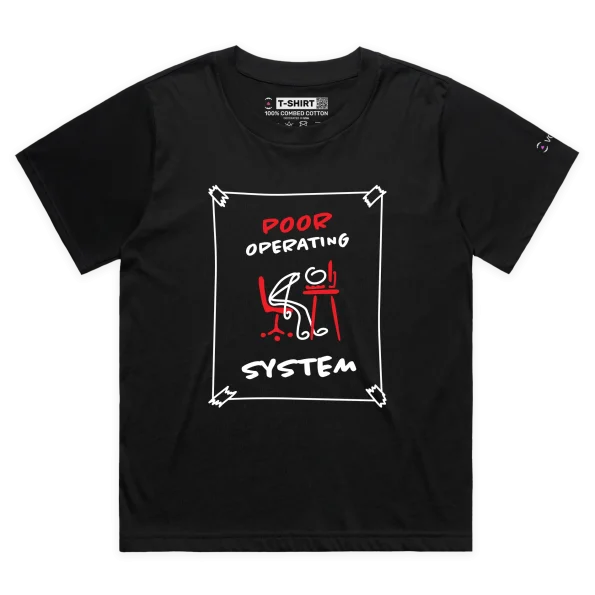 Black Female Loose Poor Operating System T-shirt design VOICEART