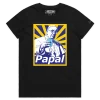 Black Female T-shirt with the Pope Making a Payment by Papal design VOICEART