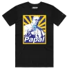 Black Male T-shirt with the Pope Making a Payment by Papal design VOICEART