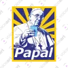 Black watermark with the Pope Making a Payment by Papal design VOICEART