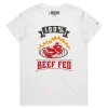 White Female The T-shirt that is 100% Beef Fed Grass design VOICEART