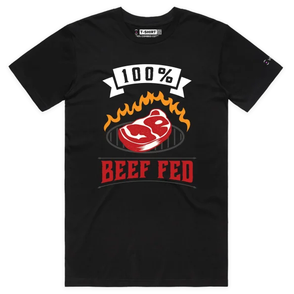 Black Male The T-shirt that is 100% Beef Fed Grass design VOICEART