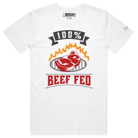 White Male The T-shirt that is 100% Beef Fed Grass design VOICEART