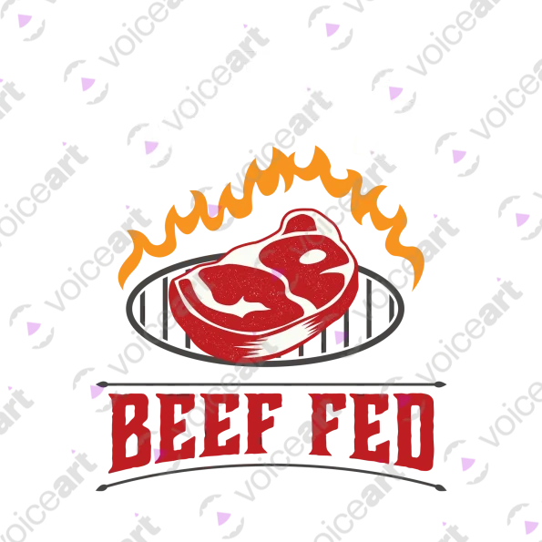 Black watermark The T-shirt that is 100% Beef Fed Grass design VOICEART