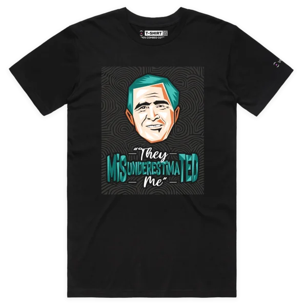 Black Male George W Bush’s ‘They Misunderestimated Me’ T-shirt design VOICEART