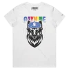 White Female German Shepherd Gay9 Tshirt design VOICEART