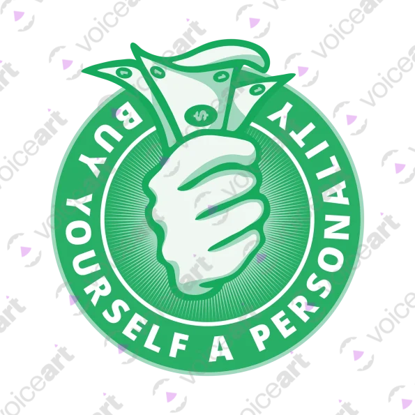 Black Watermark ‘Buy Yourself A Personality’ design VOICEART