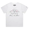 White Female Loose T-shirt with dog saying ‘My partner Does Not Flea’ design VOICEART