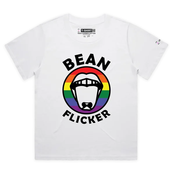 White Female Loose Your Bean Flicker T-shirt design VOICEART