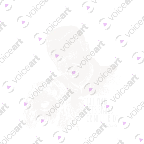 Black watermark ‘Get Your Pets Spayed Or Neutered’ design VOICEART