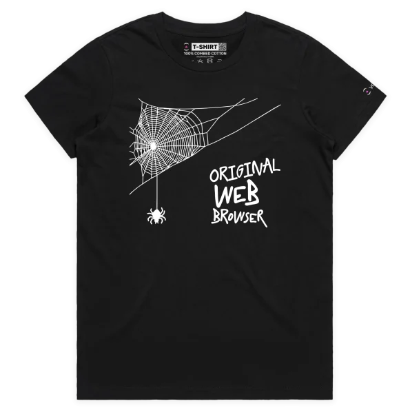 Black Female Original Web Browser T-shirt with Graphic design VOICEART