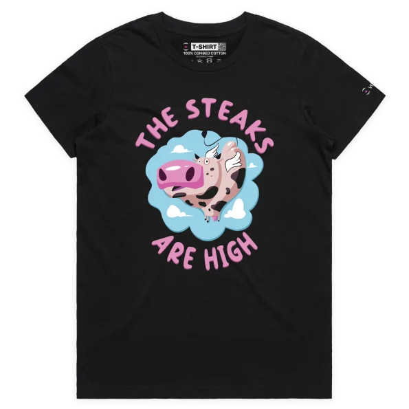 Black Female ‘The Steaks Are High’ T-shirt design VOICEART