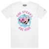 White Male ‘The Steaks Are High’ T-shirt design VOICEART