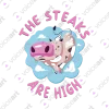 Black watermark ‘The Steaks Are High’ design VOICEART