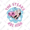 White watermark ‘The Steaks Are High’ design VOICEART