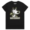 Black Female Watchdog Husky Wearing a Watch tshirt design VOICEART