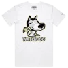 White Male Watchdog Husky Wearing a Watch tshirt design VOICEART