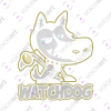 Black Watermark Watchdog Husky Wearing a Watch design VOICEART