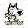 White Watermark Watchdog Husky Wearing a Watch design VOICEART