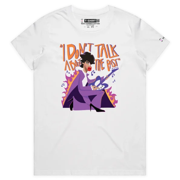 White Female Prince: ‘I Don’t Talk About The Past’ T-shirt design VOICEART