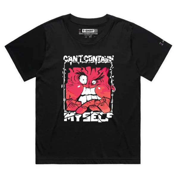 Black Female Loose The Angry ‘Can’t Contain Myself’ T-shirt design VOICEART