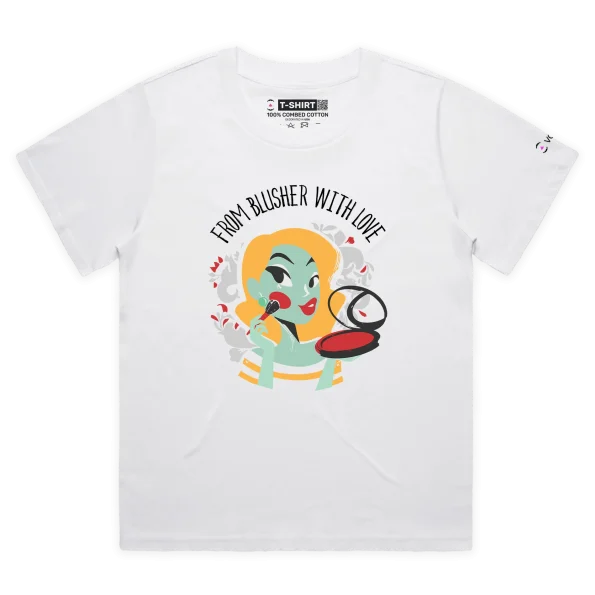 White Female Loose The T-shirt From Blusher With Love design VOICEART