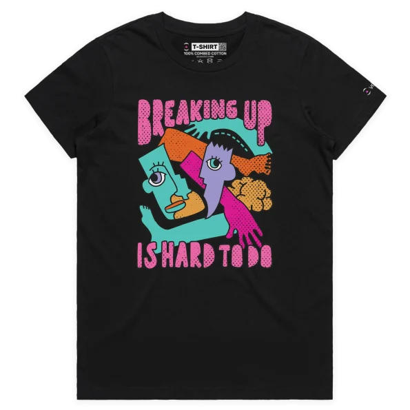 Black Female Relationship Break Up Premium Graphic Design T-Shirt VOICEART