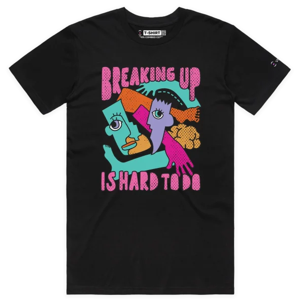 Black Male Relationship Break Up Premium Graphic Design T-Shirt VOICEART