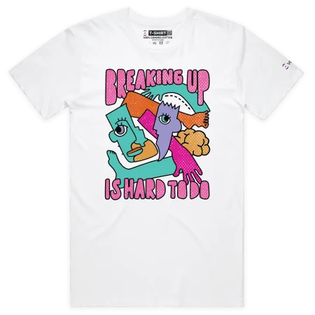 White Male Relationship Break Up Premium Graphic Design T-Shirt VOICEART