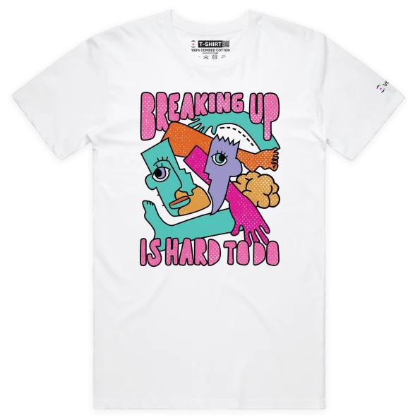 White Male Relationship Break Up Premium Graphic Design T-Shirt VOICEART