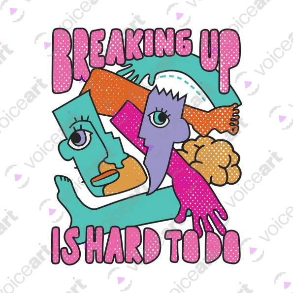 Black watermark Relationship Break Up Premium Graphic design VOICEART