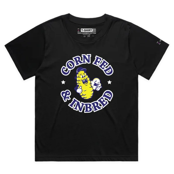 Black Female Loose Your Corn Fed and Inbred T-Shirt design VOICEART