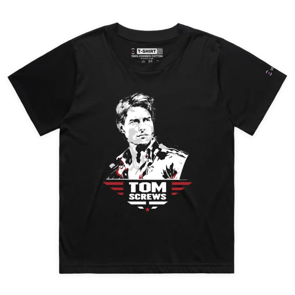 Black Female Loose ‘Tom Screws’ - Take On Tom Cruise’s Name designT-Shirt VOICEART