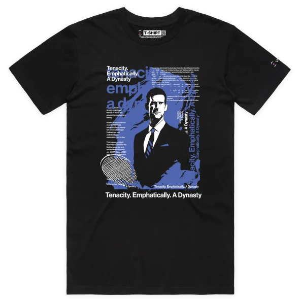 Black Male Classy Novak Djokovic Premium Graphic T-Shirt VOICEART