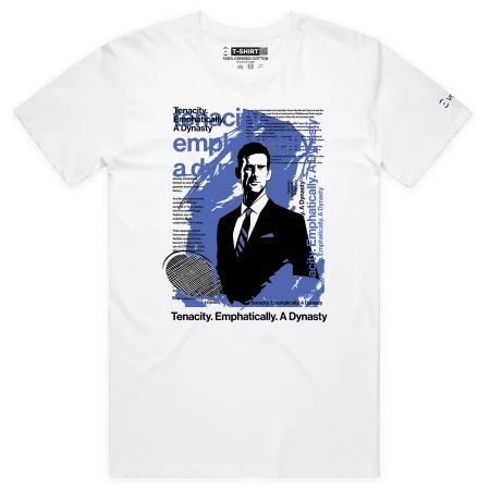 White Male Classy Novak Djokovic Premium Graphic T-Shirt VOICEART