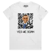 White Female Barack Obama And Beeping QR Code Premium T-shirt design VOICEART