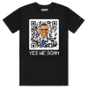 Black Male Barack Obama And Beeping QR Code Premium T-shirt design VOICEART