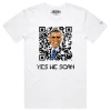 White Male Barack Obama And Beeping QR Code Premium T-shirt design VOICEART