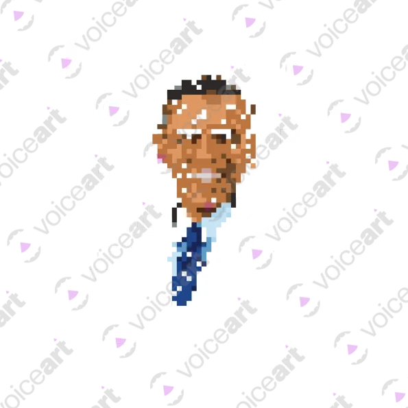 Black watermark Barack Obama And Beeping QR Code Premium design VOICEART