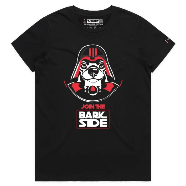 Black Female Darth Vader Dog ‘Join The Bark Side’ T-Shirt design VOICEART