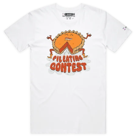 White Male Sexy Pieating Contest Funny Premium T-Shirt Design VOICEART