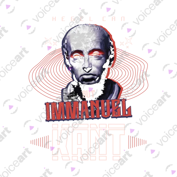 Black Watermark Hegel and Kant Funny Premium Graphic Design VOICEART