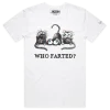 White Male Who Farted Smelly Cats Funny Animals T-Shirt Design VOICEART